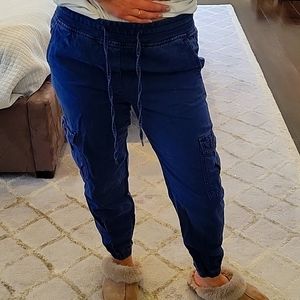 WOMEN'S GAP CARGO NAVY BLUE JOGGERS PANTS SIZE XS $70